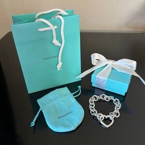 Tiffany & Co. Heart Clasp Bracelet. Size 6.5 “, RETIRED. NWOT